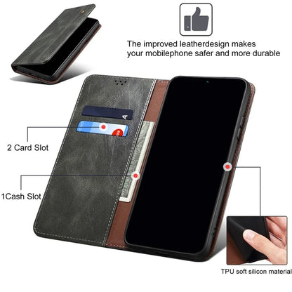 For iPhone 16 Plus Case Crazy Horse Texture Waxy Leather Wallet Stand Cover