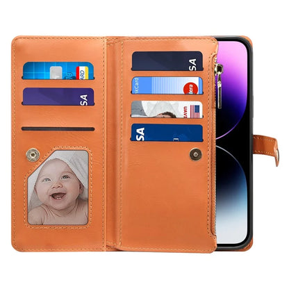ESEBLE Galaxy Series For iPhone 16 Case Leather Zipper Phone Cover RFID Blocking