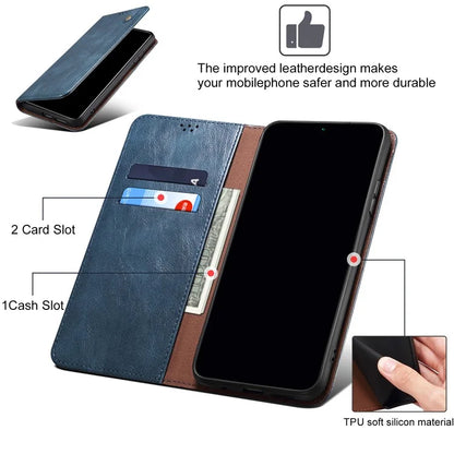 For iPhone 16 Case Crazy Horse Texture Waxy Leather Wallet Stand Cover