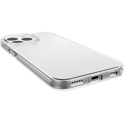 For iPhone 16 Pro Clear TPU Anti-scratch Phone Case + Tempered Glass Lens Film + 2.5D Arc Edge Screen Protector