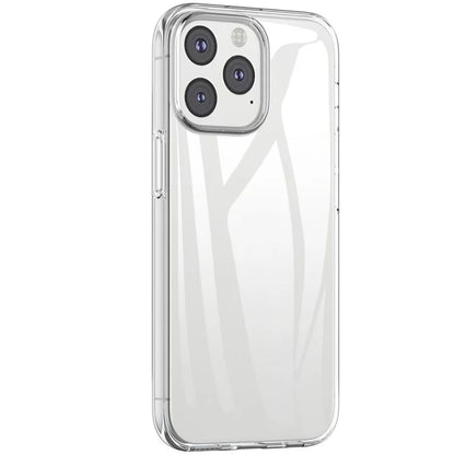 For iPhone 16 Pro Max Clear TPU Anti-scratch Phone Case + Tempered Glass Lens Film + 2.5D Arc Edge Screen Protector