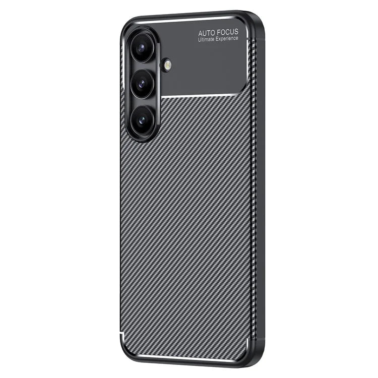For Samsung Galaxy S24 FE Case Carbon Fiber Texture Soft TPU Phone Cover
