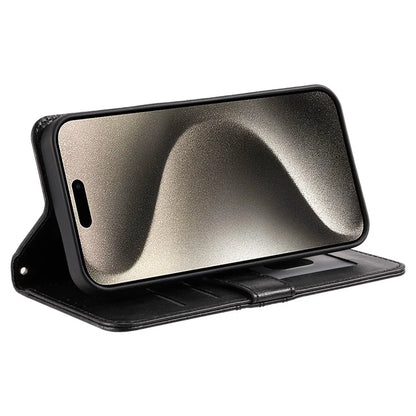 013 Style For iPhone 16 Pro Max Case PU Leather Anti-Fall Phone Cover with 6 Card Slots