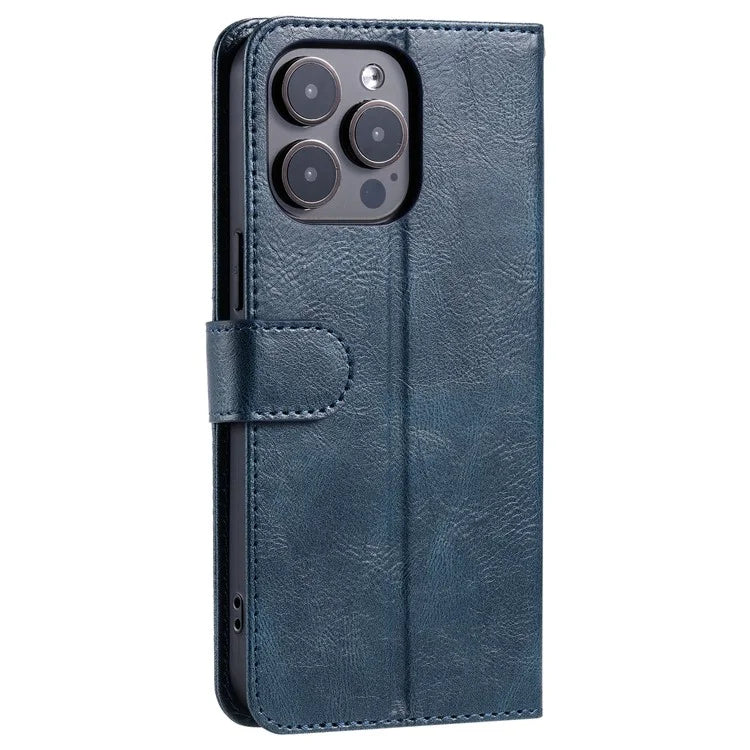 013 Style For iPhone 16 Pro Max Case PU Leather Anti-Fall Phone Cover with 6 Card Slots