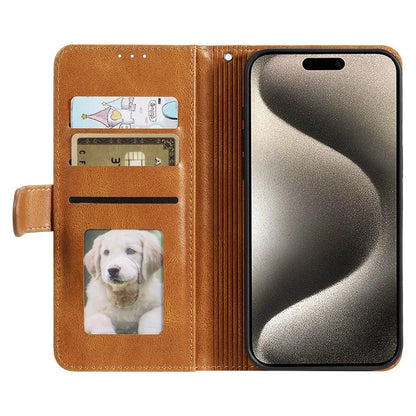 013 Style For iPhone 16 Pro Max Case PU Leather Anti-Fall Phone Cover with 6 Card Slots