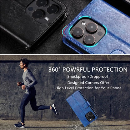 013 Style For iPhone 16 Pro Max Case PU Leather Anti-Fall Phone Cover with 6 Card Slots