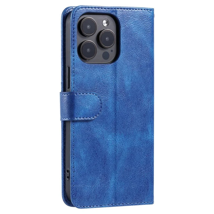 013 Style For iPhone 16 Pro Max Case PU Leather Anti-Fall Phone Cover with 6 Card Slots