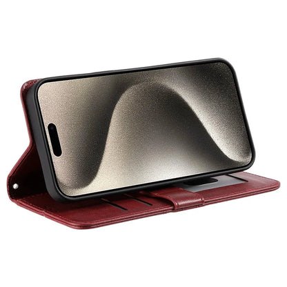 013 Style For iPhone 16 Pro Max Case PU Leather Anti-Fall Phone Cover with 6 Card Slots