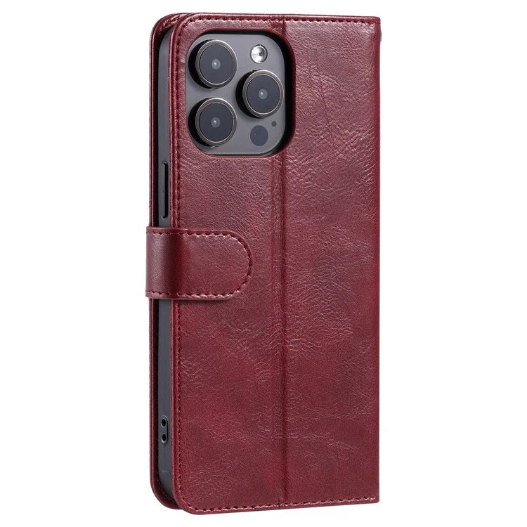 013 Style For iPhone 16 Pro Max Case PU Leather Anti-Fall Phone Cover with 6 Card Slots