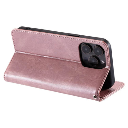 013 Style For iPhone 16 Pro Max Case PU Leather Anti-Fall Phone Cover with 6 Card Slots