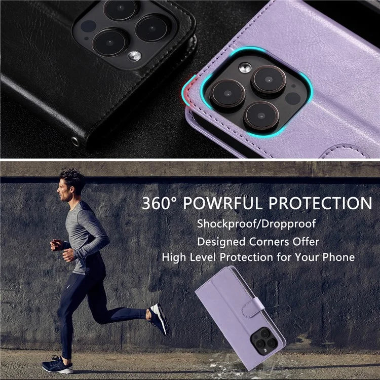 013 Style For iPhone 16 Pro Max Case PU Leather Anti-Fall Phone Cover with 6 Card Slots
