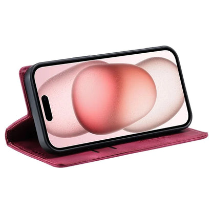 For iPhone 16 Pro Case Imprinted Mandala Leather Magnetic Closure Phone Cover