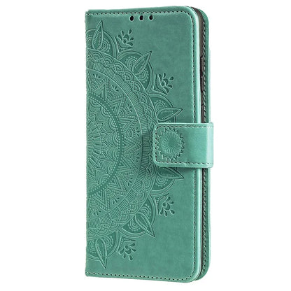 For iPhone 16 Pro Max Stand Case Imprinted Totem PU Leather Wallet Phone Cover