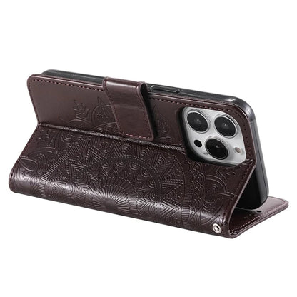For iPhone 16 Pro Max Stand Case Imprinted Totem PU Leather Wallet Phone Cover