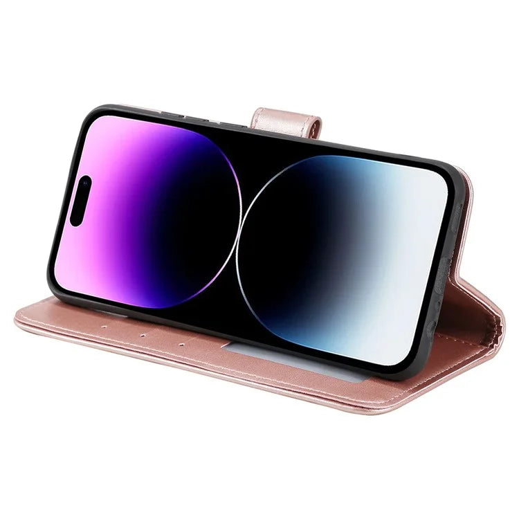 For iPhone 16 Pro Max Stand Case Imprinted Totem PU Leather Wallet Phone Cover