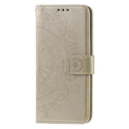 For iPhone 16 Pro Max Stand Case Imprinted Totem PU Leather Wallet Phone Cover