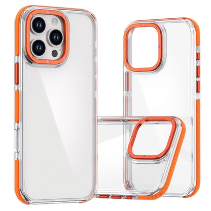 For iPhone 16 Pro Max Case Anti-Drop Dual Color PC+TPU Transparent Phone Cover