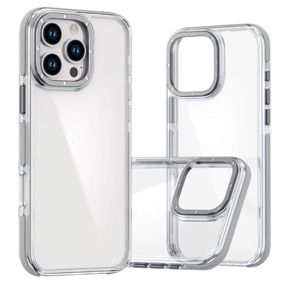For iPhone 16 Pro Max Case Anti-Drop Dual Color PC+TPU Transparent Phone Cover