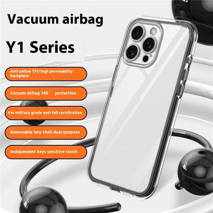 Y1 Series For iPhone 14 Pro Max Case PC+TPU Phone Shell with Removable Lens Cover