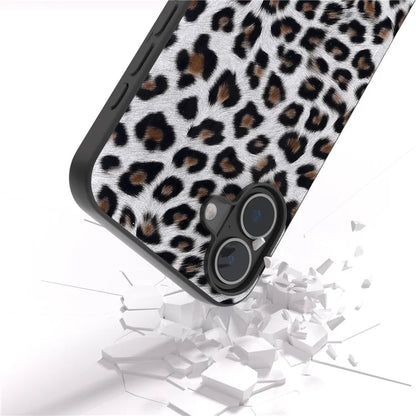 ABEEL For iPhone 16 Plus Case Leopard Print Leather+TPU Phone Cover