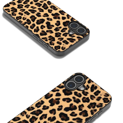 ABEEL For iPhone 16 Plus Case Leopard Print Leather+TPU Phone Cover