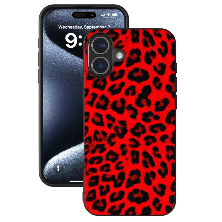 ABEEL For iPhone 16 Plus Case Leopard Print Leather+TPU Phone Cover