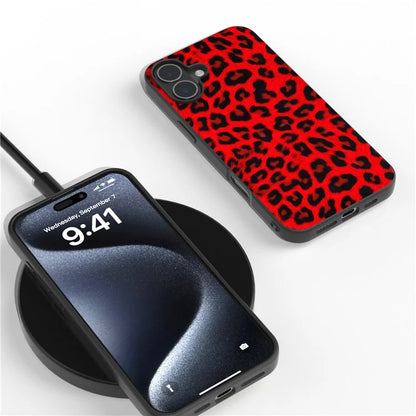 ABEEL For iPhone 16 Plus Case Leopard Print Leather+TPU Phone Cover