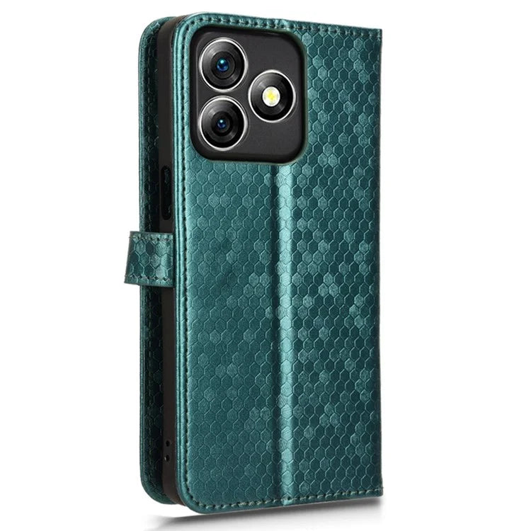 For Ulefone Note 18 Ultra Wallet Case Dot Pattern Imprint PU Leather Phone Cover