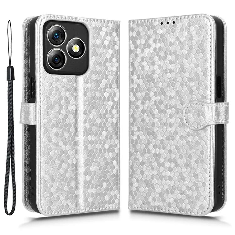 For Ulefone Note 18 Ultra Wallet Case Dot Pattern Imprint PU Leather Phone Cover