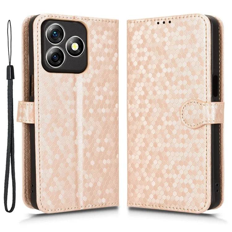 For Ulefone Note 18 Ultra Wallet Case Dot Pattern Imprint PU Leather Phone Cover