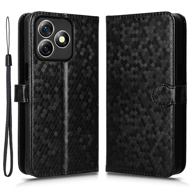 For Ulefone Note 18 Ultra Wallet Case Dot Pattern Imprint PU Leather Phone Cover