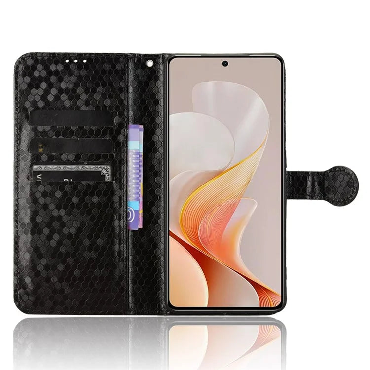 For vivo S19 5G Wallet Case Dot Pattern Imprint PU Leather Phone Cover