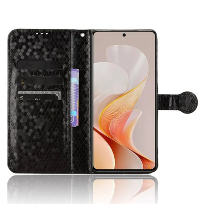 For vivo S19 5G Wallet Case Dot Pattern Imprint PU Leather Phone Cover