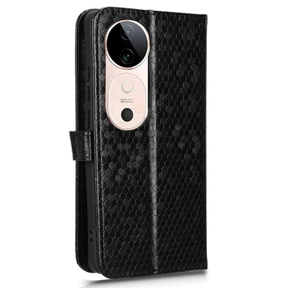 For vivo S19 5G Wallet Case Dot Pattern Imprint PU Leather Phone Cover