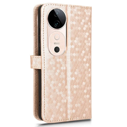 For vivo S19 5G Wallet Case Dot Pattern Imprint PU Leather Phone Cover