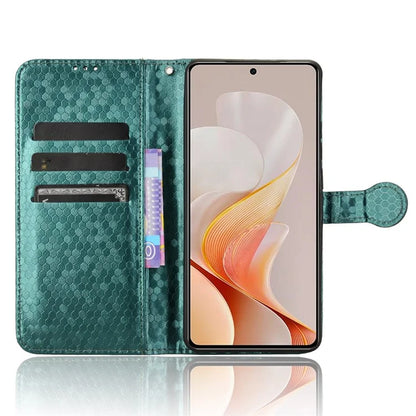 For vivo S19 5G Wallet Case Dot Pattern Imprint PU Leather Phone Cover