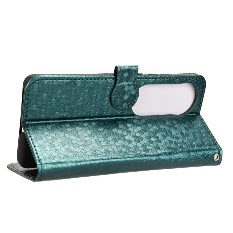 For vivo S19 5G Wallet Case Dot Pattern Imprint PU Leather Phone Cover