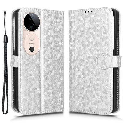 For vivo S19 5G Wallet Case Dot Pattern Imprint PU Leather Phone Cover