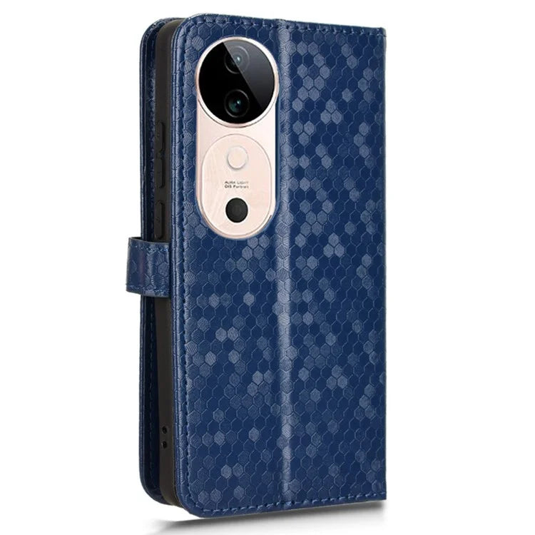 For vivo S19 5G Wallet Case Dot Pattern Imprint PU Leather Phone Cover