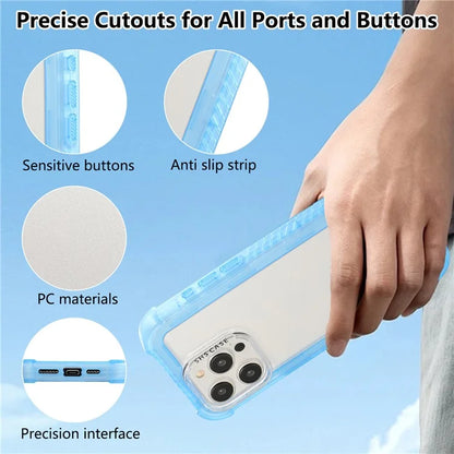 For iPhone 15 Pro Max Case TPU+PC Anti-Drop Matte Phone Cover