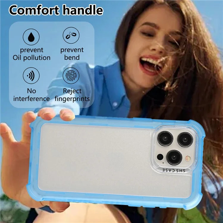 For iPhone 15 Pro Max Case TPU+PC Anti-Drop Matte Phone Cover