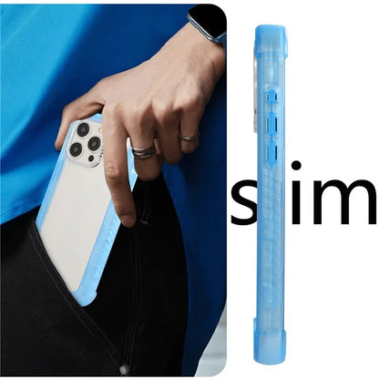 For iPhone 15 Pro Max Case TPU+PC Anti-Drop Matte Phone Cover