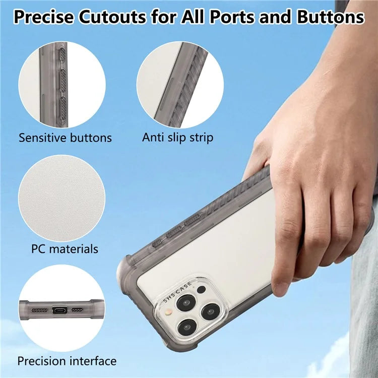For iPhone 15 Pro Max Case TPU+PC Anti-Drop Matte Phone Cover