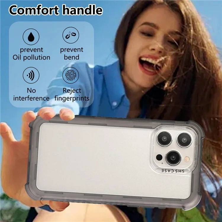 For iPhone 15 Pro Max Case TPU+PC Anti-Drop Matte Phone Cover