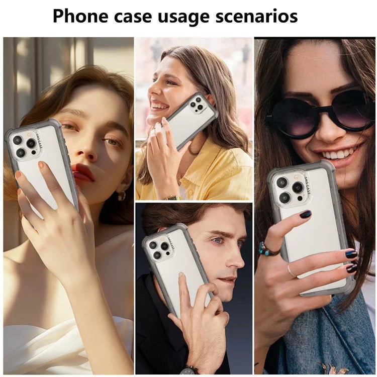 For iPhone 15 Pro Max Case TPU+PC Anti-Drop Matte Phone Cover