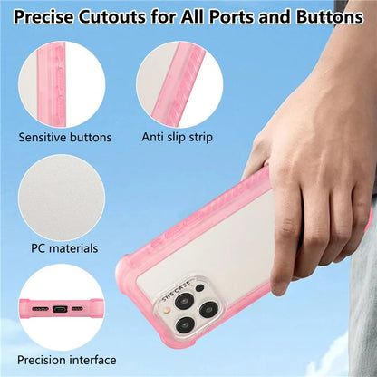 For iPhone 15 Pro Max Case TPU+PC Anti-Drop Matte Phone Cover