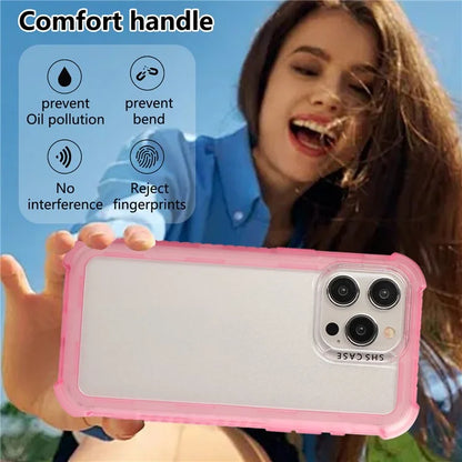 For iPhone 15 Pro Max Case TPU+PC Anti-Drop Matte Phone Cover