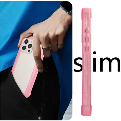 For iPhone 15 Pro Max Case TPU+PC Anti-Drop Matte Phone Cover