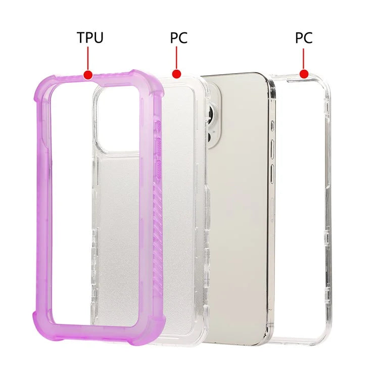 For iPhone 15 Pro Max Case TPU+PC Anti-Drop Matte Phone Cover