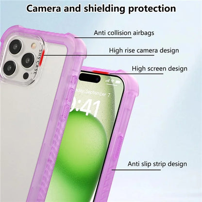 For iPhone 15 Pro Max Case TPU+PC Anti-Drop Matte Phone Cover